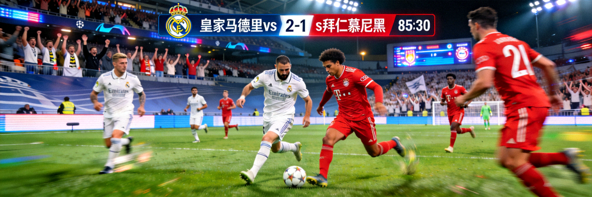 欧洲冠军联赛皇家马德里对阵拜仁慕尼黑比赛直播画面